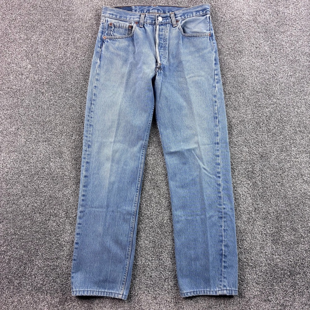 Vintage Levi's 501 Jeans Mens 32x34 Blue Light Wash Straight USA Made 1999